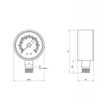 Манометр SD Plus 10 бар 1/4
