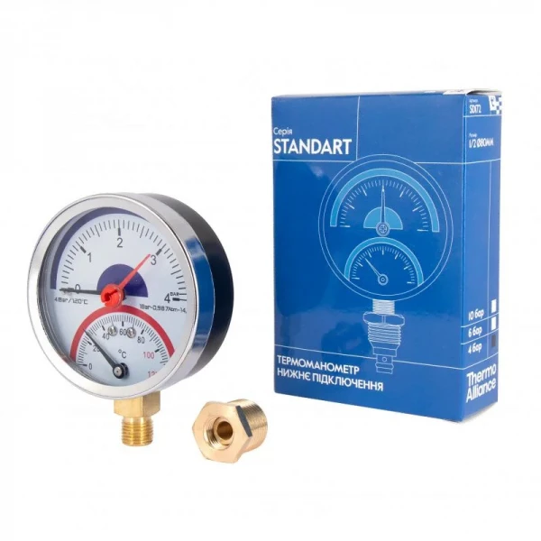 Термоманометр SD Plus 80 мм 1/2