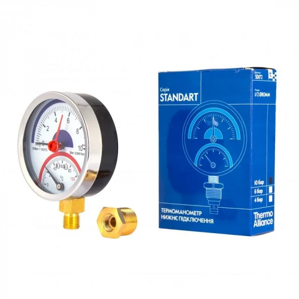 Термоманометр SD Plus 80 мм 1/2