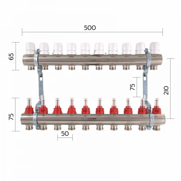 Коллектор с расходомерами Thermo Alliance Standart 1