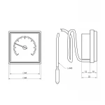 Термометр капиллярный SD Plus 48х48 мм SD176