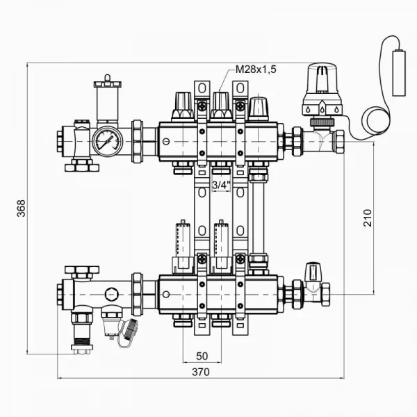 Коллекторная группа Icma 3/4