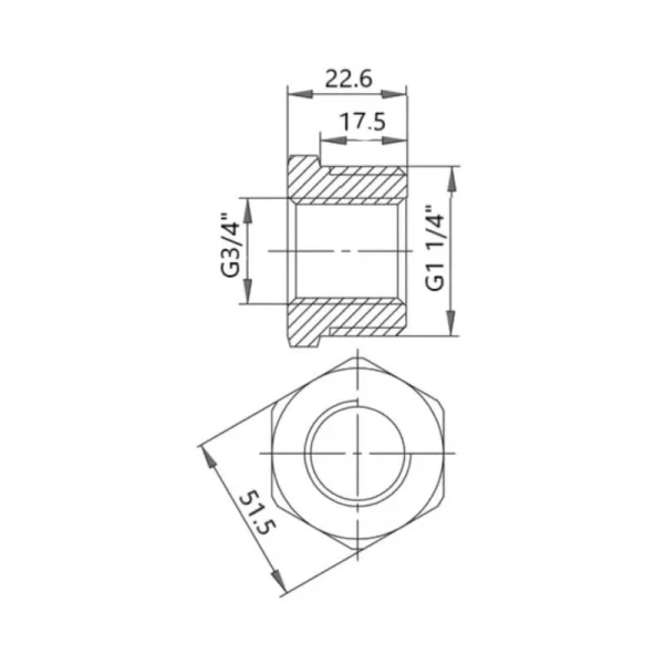 Футорка чугунная радиаторная 1