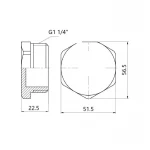 Заглушка чугунная радиаторная 1