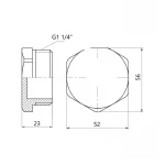 Заглушка чугунная радиаторная 1