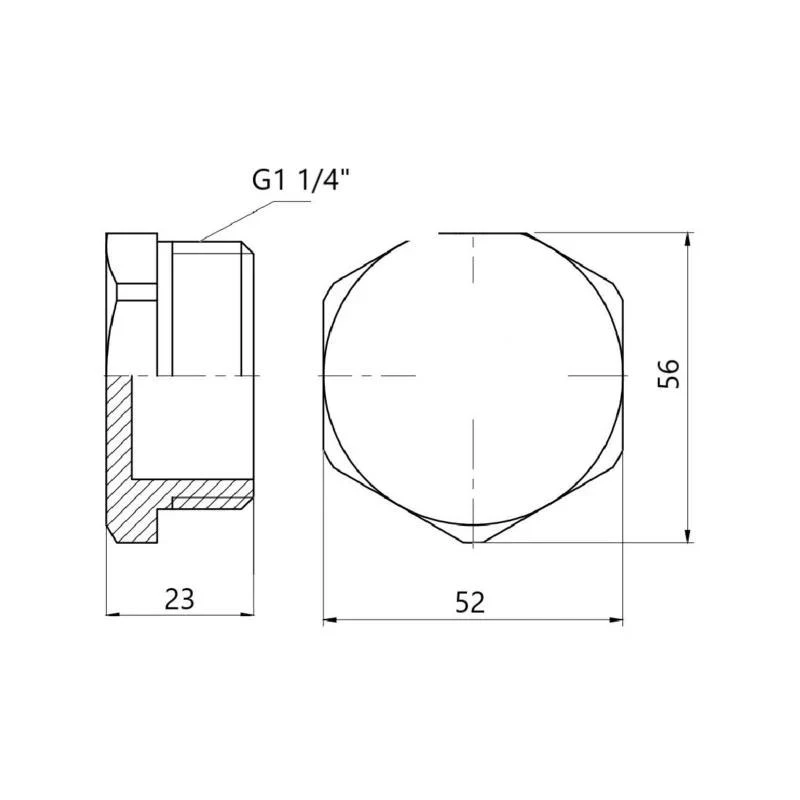 Заглушка чавунна радіаторна 1