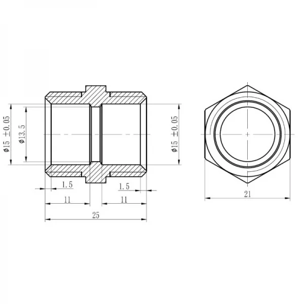 Муфта обжимная SD Forte 16х1/2