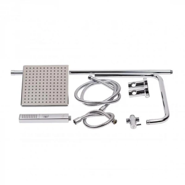 Душевая стойка универсальная Qtap Plava на два потребителя 1015 мм прямоугольная QT1001CRM Chrome