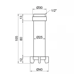 Картридж фильтрующий SD Forte для самопромывного фильтра 1/2