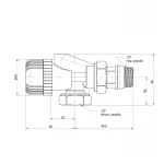 Вентиль двухугловой Icma 1/2