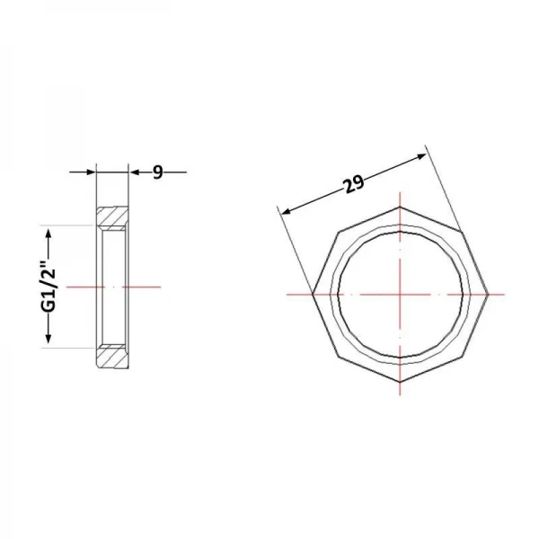 Контргайка чугунная 1/2