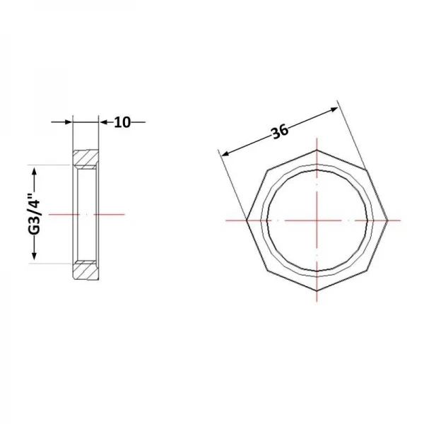Контргайка чугунная 3/4