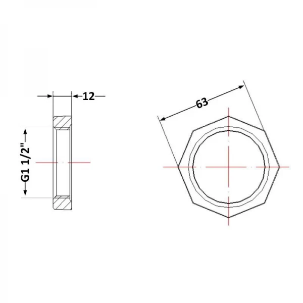 Контргайка чугунная 1