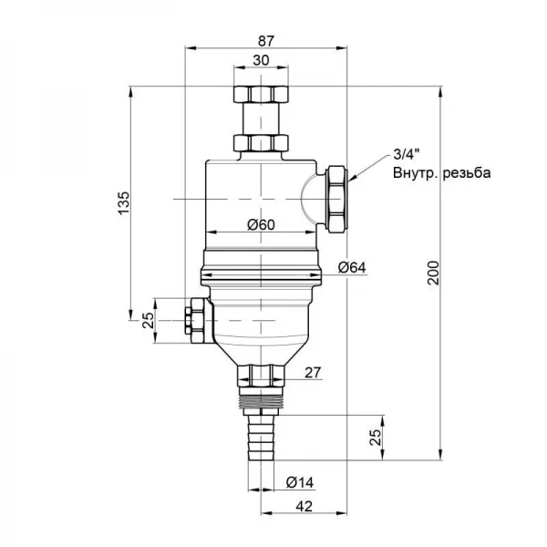 Фильтр с магнитом Icma 3/4