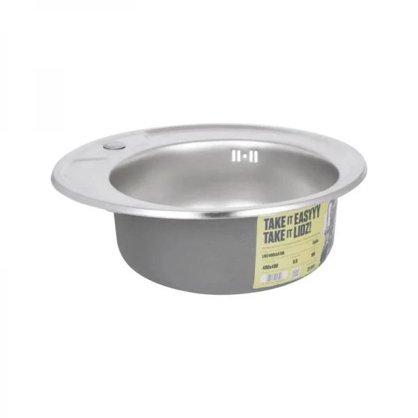 Кухонна мийка Lidz 490-A 0,6 мм Satin (LIDZ490A06SAT160)