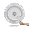 Кухонная мойка Lidz 510-D 0,8 мм Satin (LIDZ510DSAT)