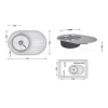 Кухонная мойка Lidz 7750 0,8 мм Satin (LIDZ7750SAT)