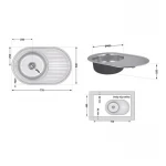 Кухонна мийка Lidz 7750 0,8 мм Satin (LIDZ7750SAT)