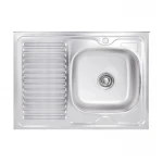 Кухонна мийка Lidz 6080-R 0,6 мм Satin (LIDZ6080R06SAT)