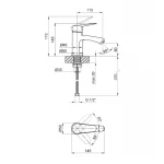 Смеситель для раковины Lidz Nicole 001F (k35) LDNIC001FCRM21880 Chrome