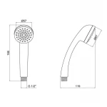 Лейка для ручного душа Lidz Niagara 02 67 мм округлая LDNIA02CRM22035 Chrome