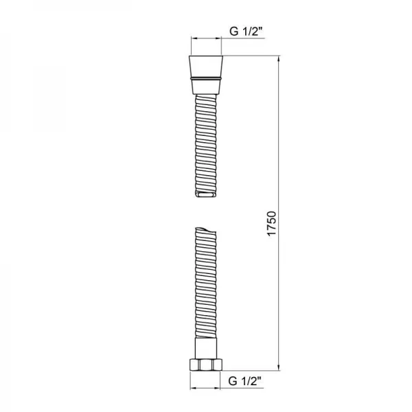 Шланг Lidz Niagara 01 1,75 м LDNIA01CRM22148 Chrome