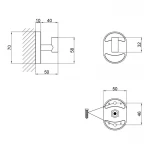 Крючок Lidz Oreo 0601 LDORE0601CRM22168 Chrome