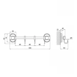 Держатель Lidz Oreo 0804 4 крючка LDORE0804CRM22175 Chrome