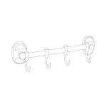 Держатель Lidz Oreo 0804 4 крючка LDORE0804CRM22175 Chrome