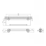 Полка универсальная Lidz Oreo 0901 стеклянная (52*12 см) LDORE0901CRM22178 Chrome