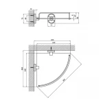 Полка угловая Lidz Oreo 1001 стеклянная LDORE1001CRM22180 Chrome