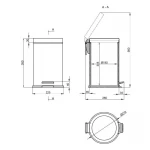 Відро для сміття Lidz Oreo 0108 8 л LDORE0108CRM22255 Chrome