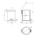 Відро для сміття Lidz Oreo 0112 12 л LDORE0112CRM22256 Chrome
