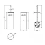 Ёршик напольный Lidz Oreo 0501 (металл) LDORE0501CRM22257 Chrome
