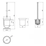 Ёршик Lidz Oreo 0503 напольный (матовое стекло) LDORE0503CRM22324 Chrome