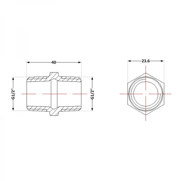 Ниппель чугунный 1/2