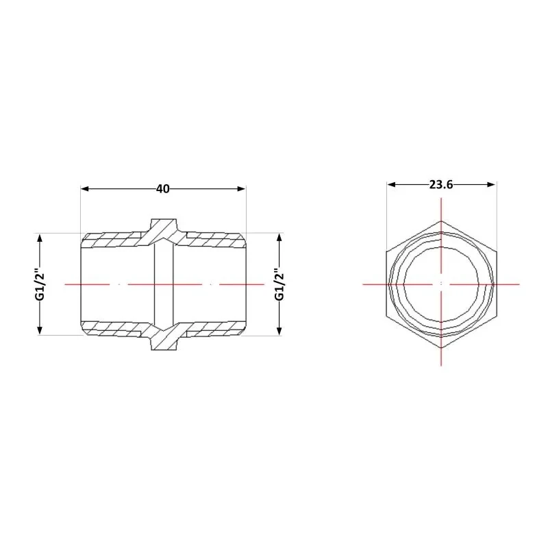 Ніпель чавунний 1/2