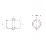 Ниппель чугунный 3/4