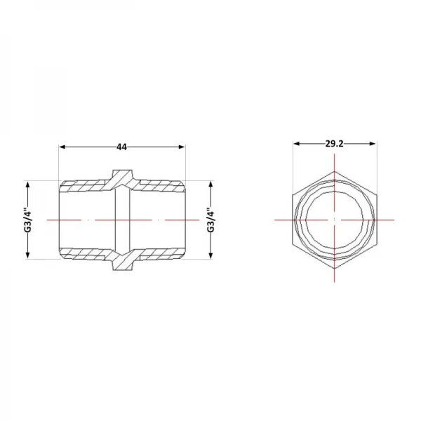 Ниппель чугунный 3/4