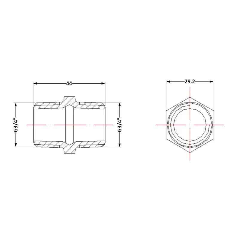 Ніпель чавунний 3/4