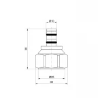 Наконечник Icma 24х1,5, 16х2,2-16х2,25 №100