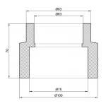 Муфта PPR Thermo Alliance 75х63