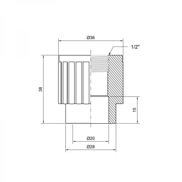 Муфта PPR Thermo Alliance 20х1/2