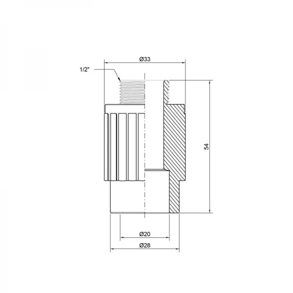 Муфта PPR Thermo Alliance 20х1/2