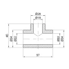 Тройник PPR Thermo Alliance 25х20х25