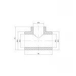 Тройник PPR Thermo Alliance 32х25х32