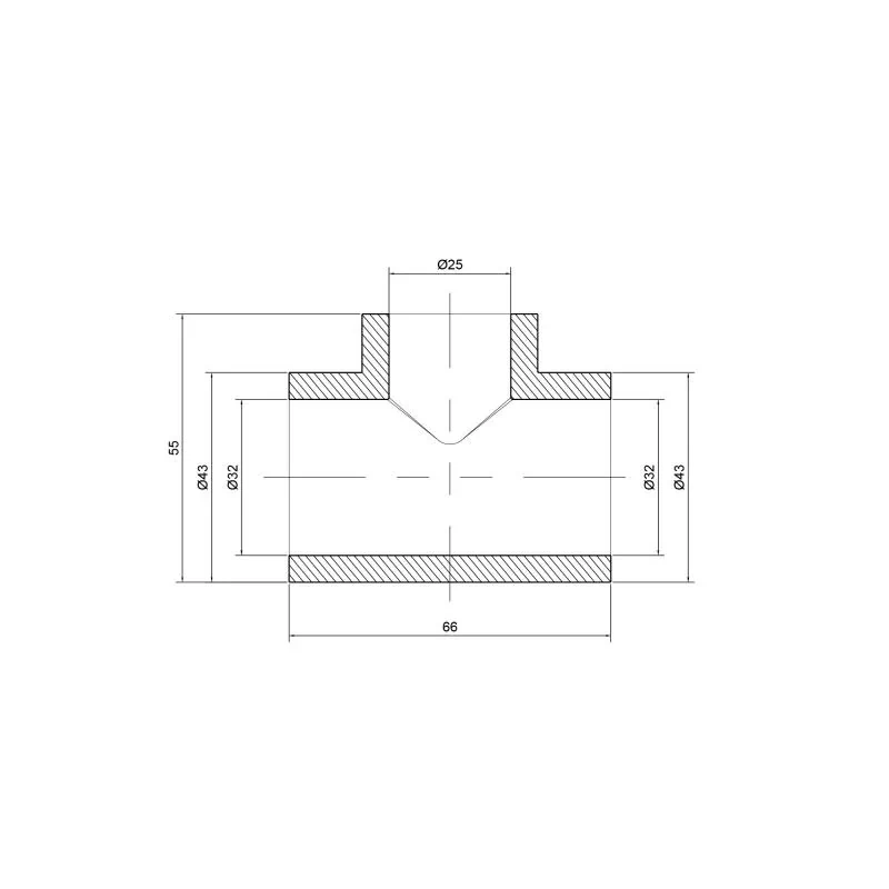 Тройник PPR Thermo Alliance 32х25х32