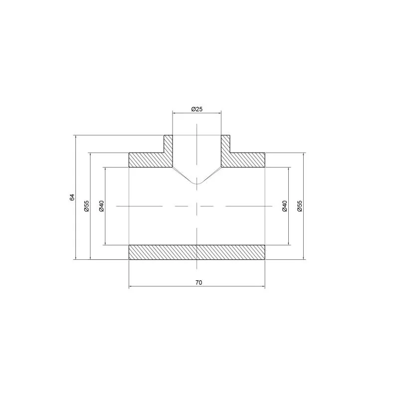 Тройник PPR Thermo Alliance 40х25х40