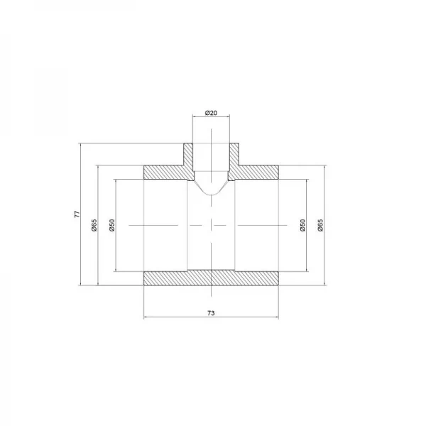 Тройник PPR Thermo Alliance 50х20х50