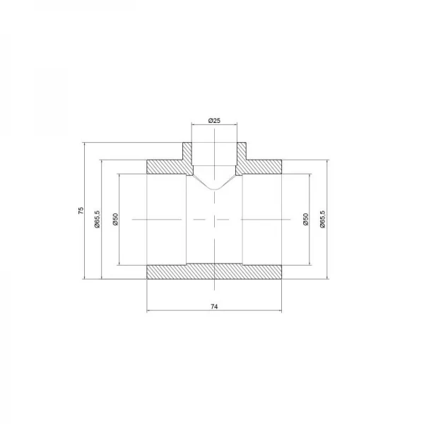 Тройник PPR Thermo Alliance 50х25х50